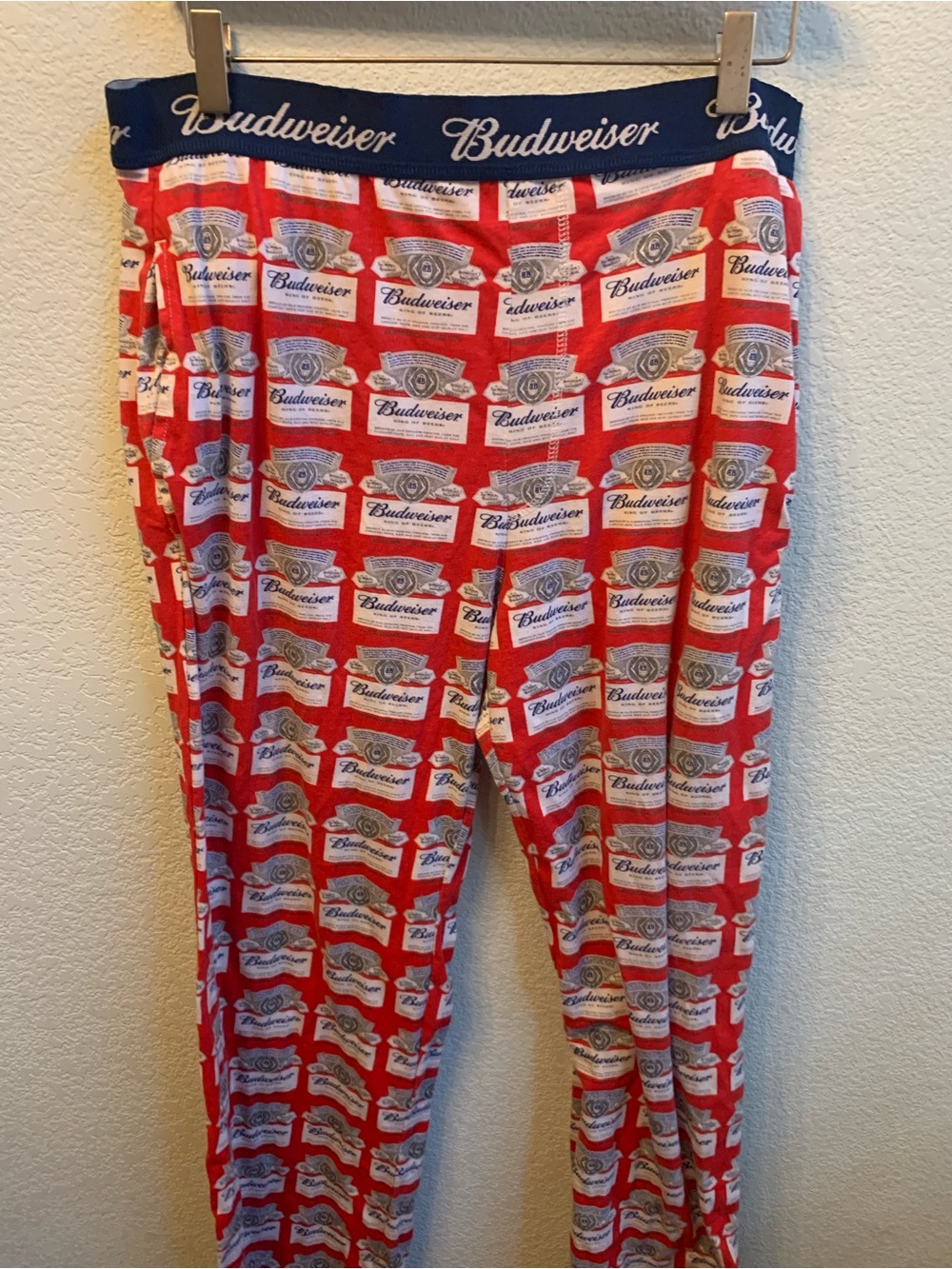 Budweiser Red & Navy Logo Print  Sweatpants